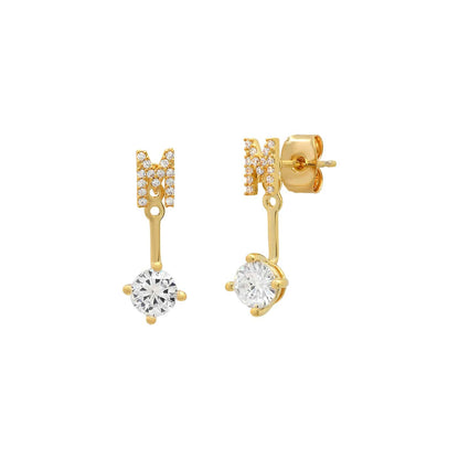 CZ Monogram Ear Jacket