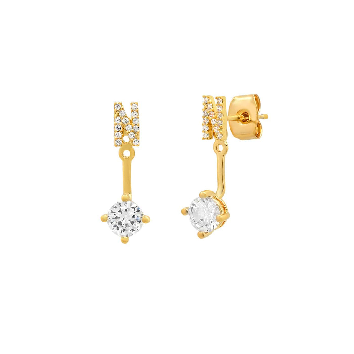 CZ Monogram Ear Jacket