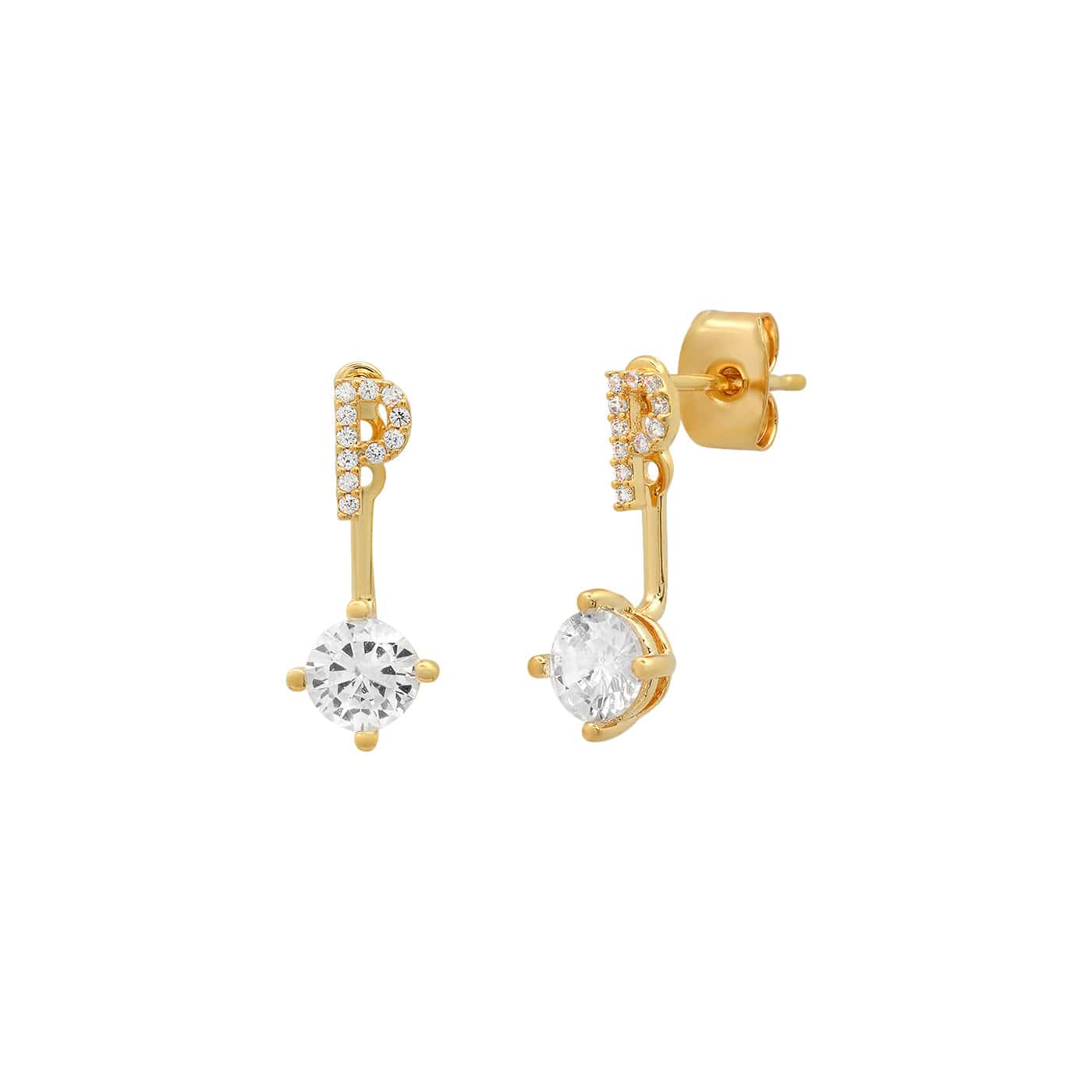 CZ Monogram Ear Jacket