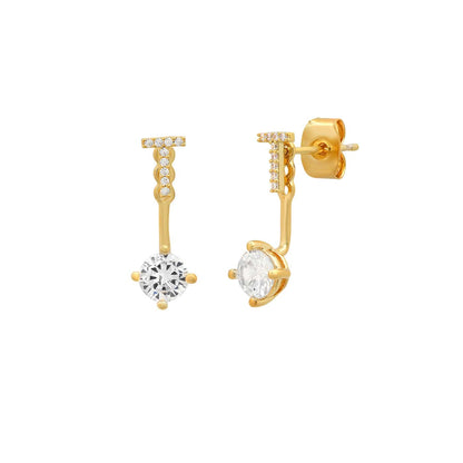 CZ Monogram Ear Jacket