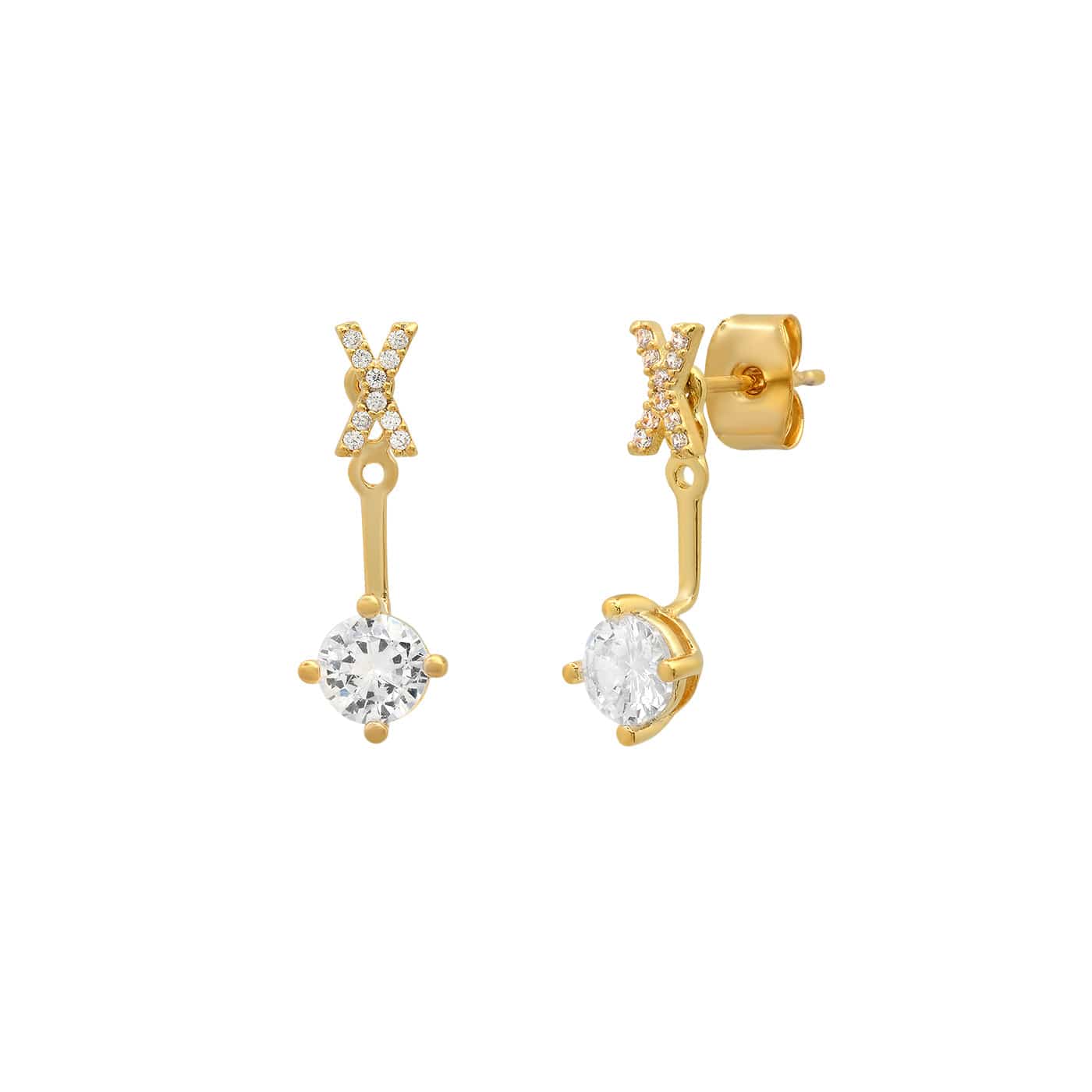 CZ Monogram Ear Jacket
