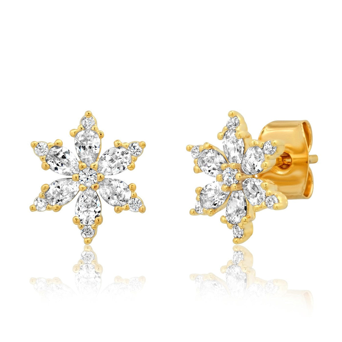 Cz Snowflake Studs