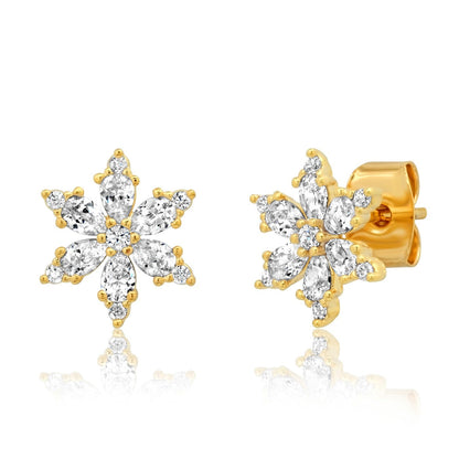 Cz Snowflake Studs