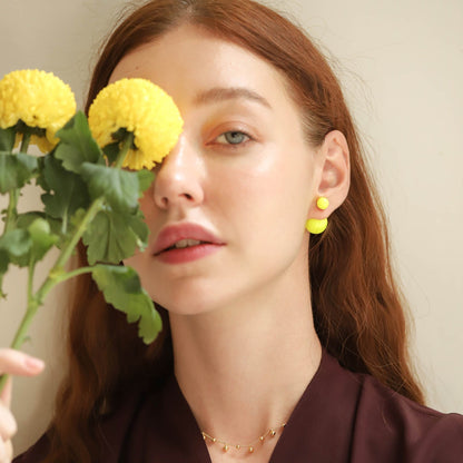 Double Ball Stud Earrings