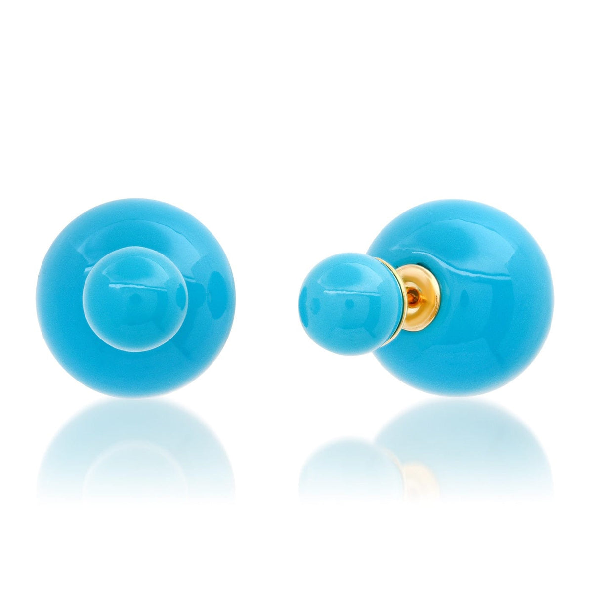 Double Ball Stud Earrings