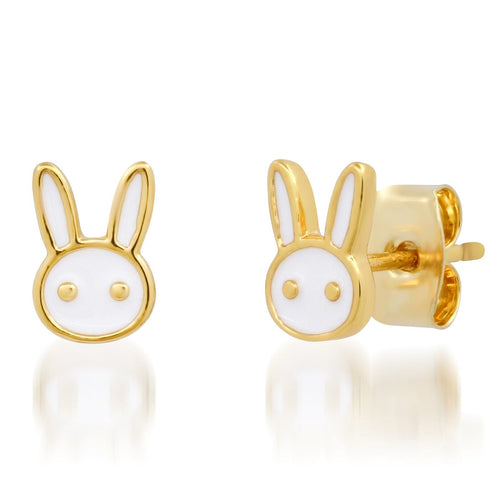 Enamel Bunny Studs
