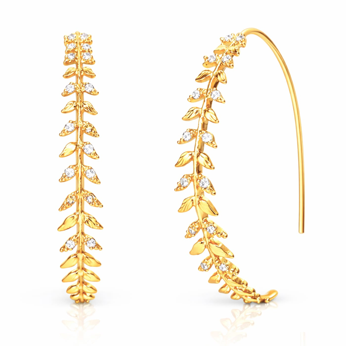 Feather Hoop Earrings