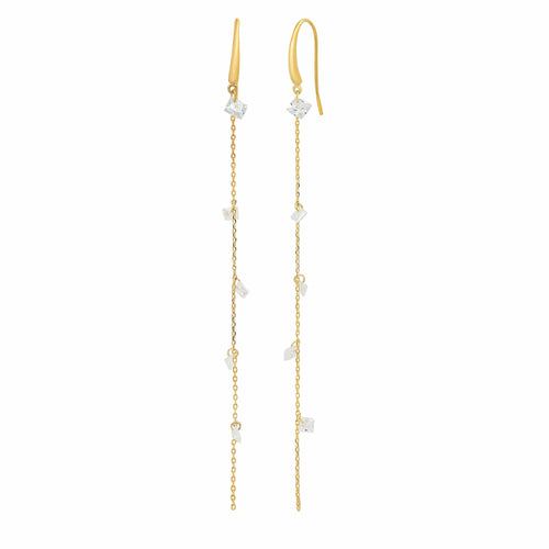 Floating Gems Drop Earrings