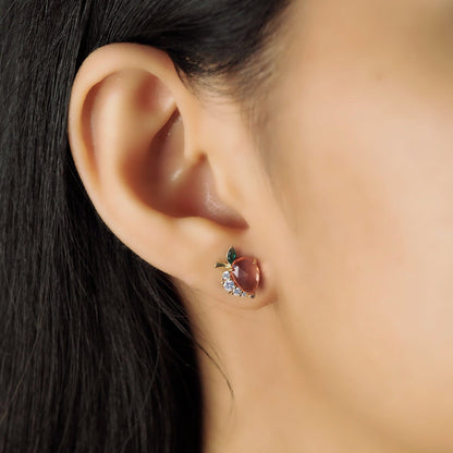 Glass Peach Studs