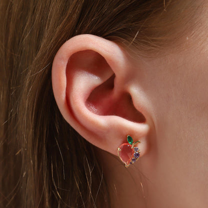 Glass Peach Studs