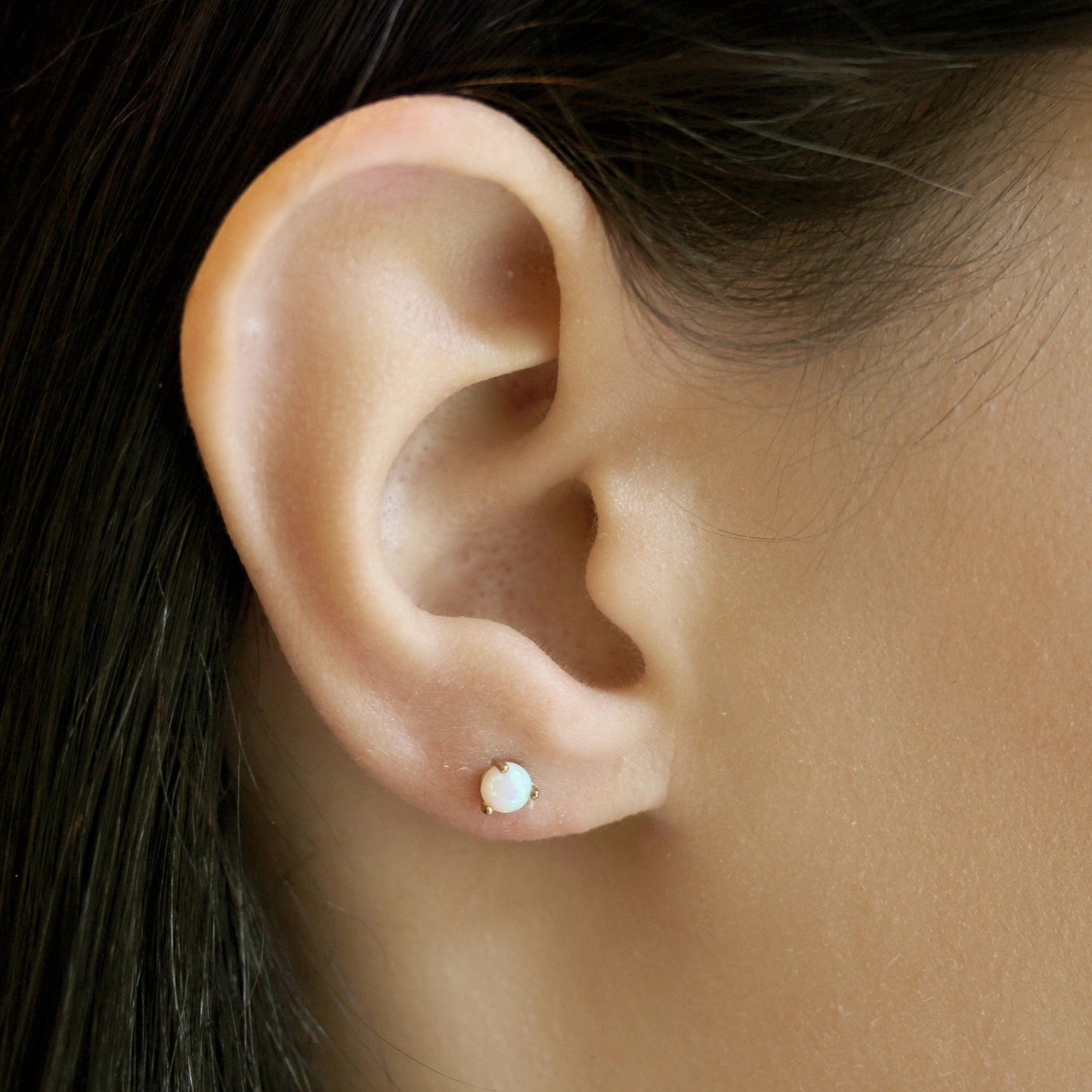 White Opal Stud