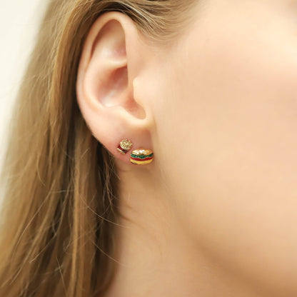 Hamburger and French Fry Studs