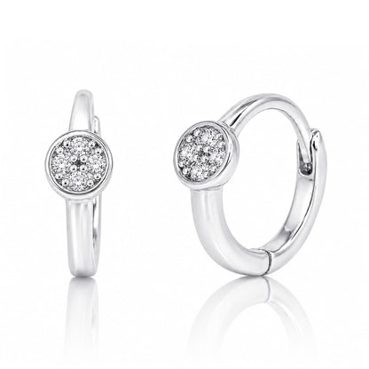 Mini Disc Huggie Earrings