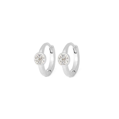 Mini Disc Huggie Earrings