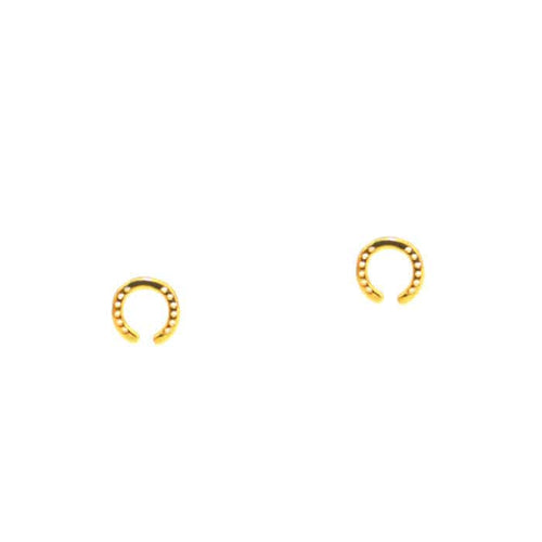 Mini Etched Horseshoe Studs