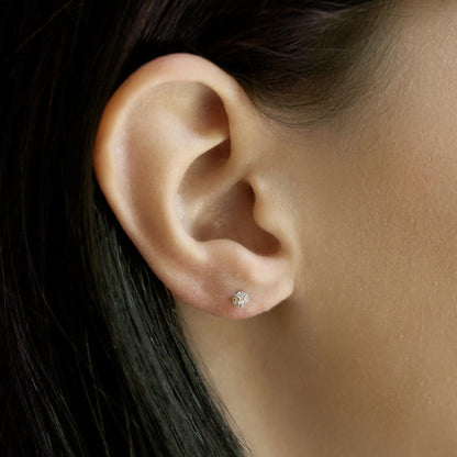 Mini Pave Ball Post Earrings