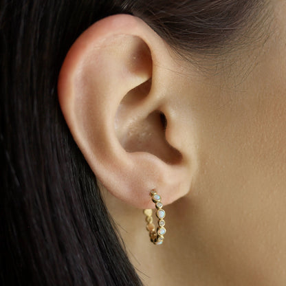 Opal Gold Vermeil Hoops