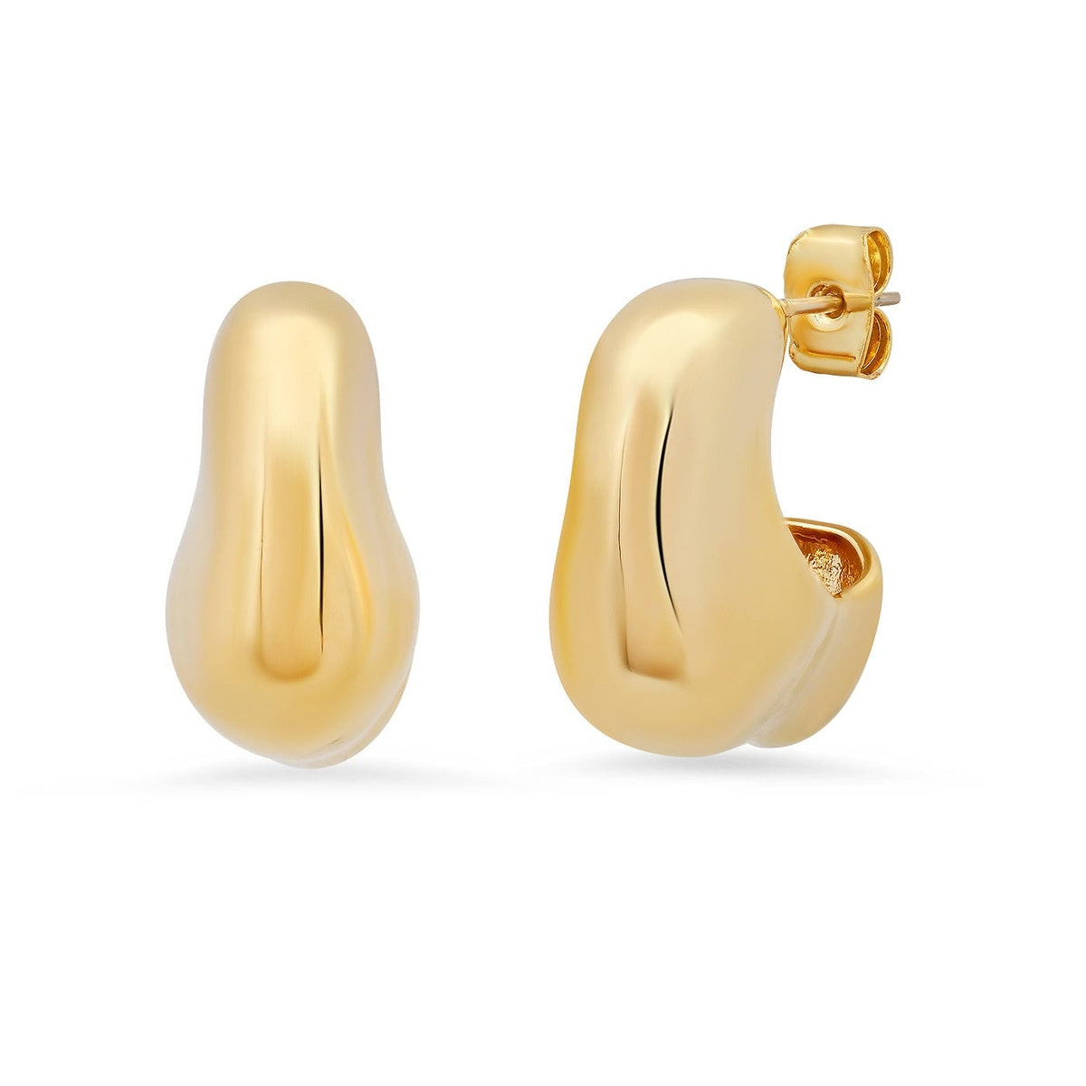 Pear Shaped Gold Huggie