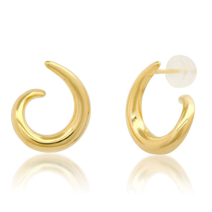 Sleek Gold Front To Back Hoop