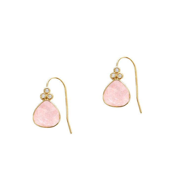 Stone Drop Earring With Triple CZ Detail
