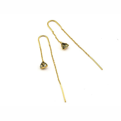 Triangular Shaped Drop Threader Earrings