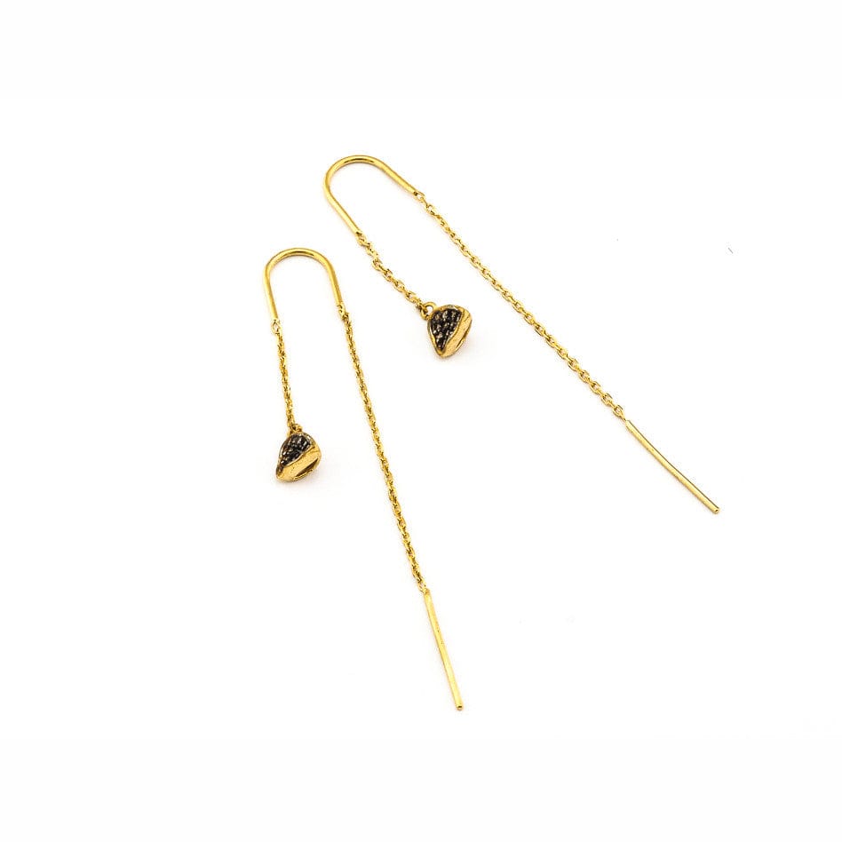 Triangular Shaped Drop Threader Earrings