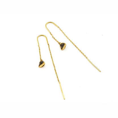 Triangular Shaped Drop Threader Earrings