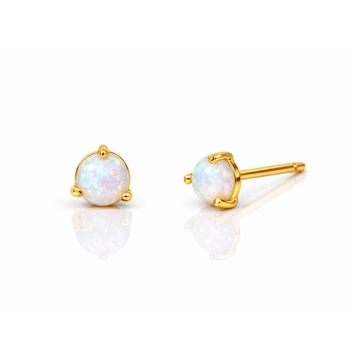 White Opal Stud