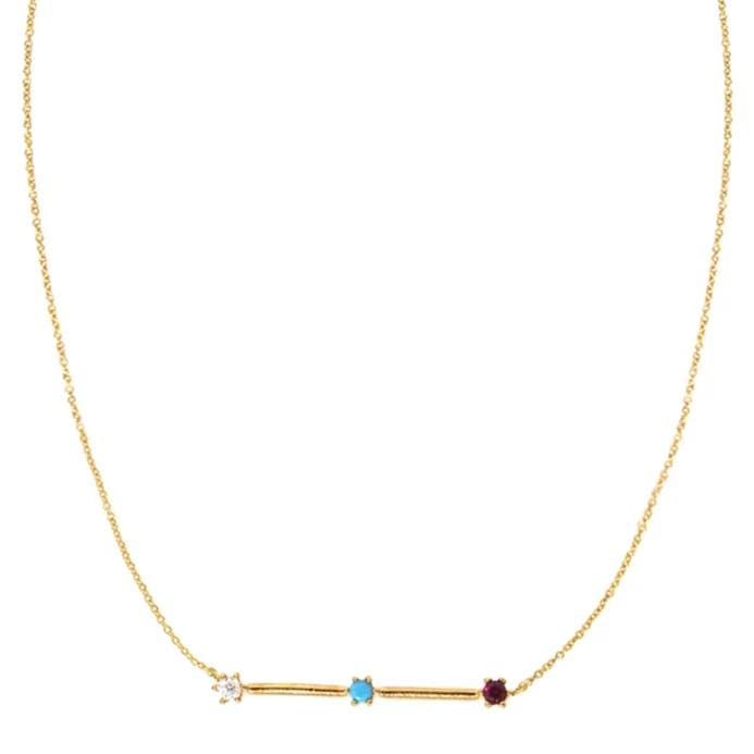 Color Trio Bar Necklace