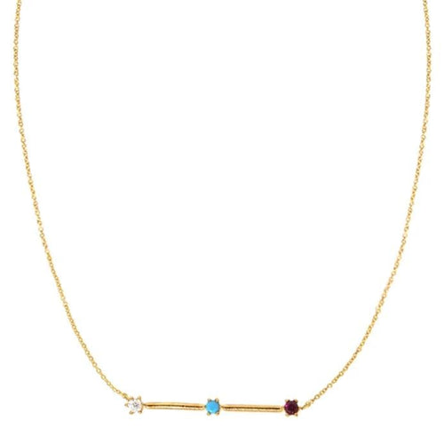 Color Trio Bar Necklace