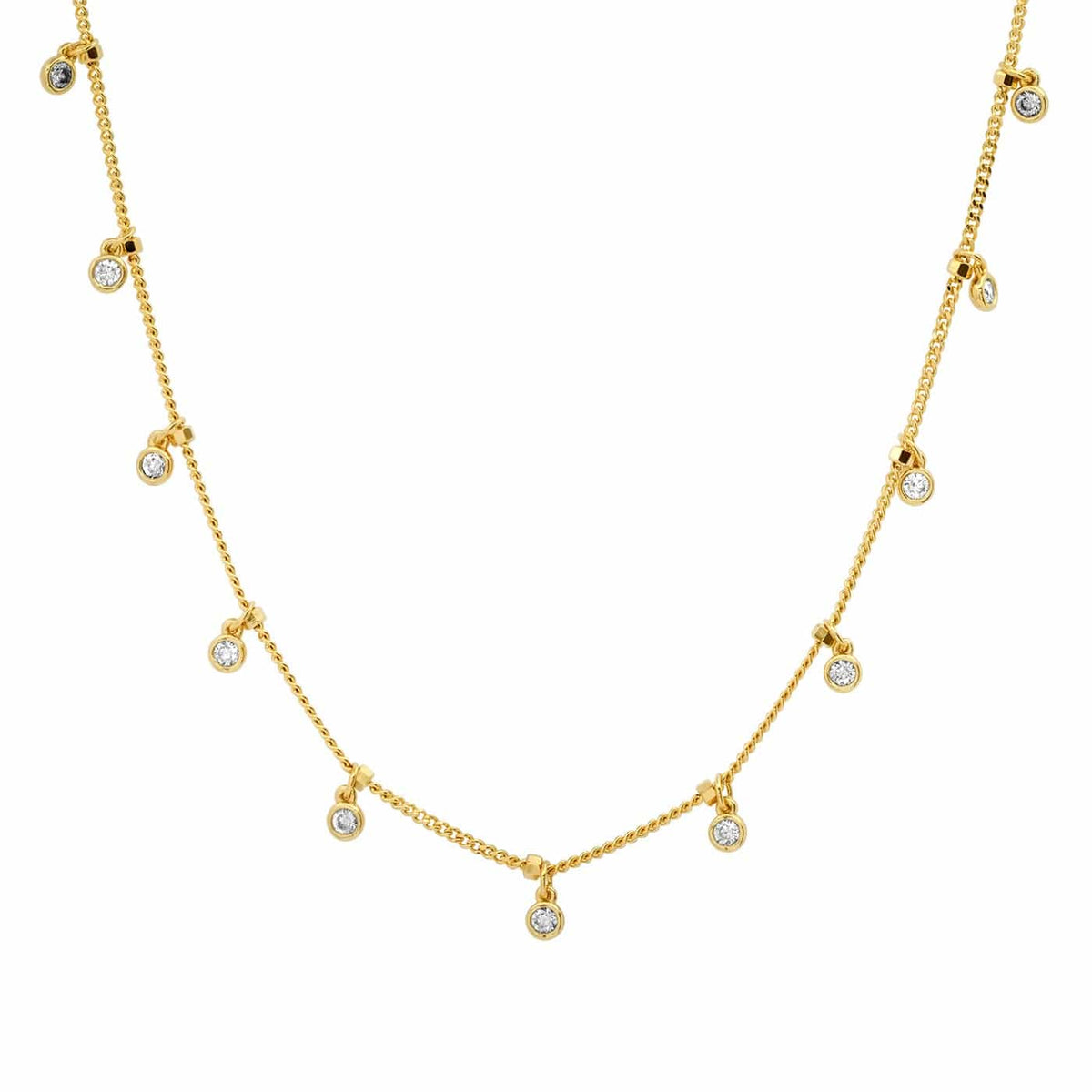 Chain with Bezel Set CZ Stations