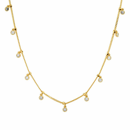 Chain with Bezel Set CZ Stations