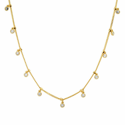 Chain with Bezel Set CZ Stations