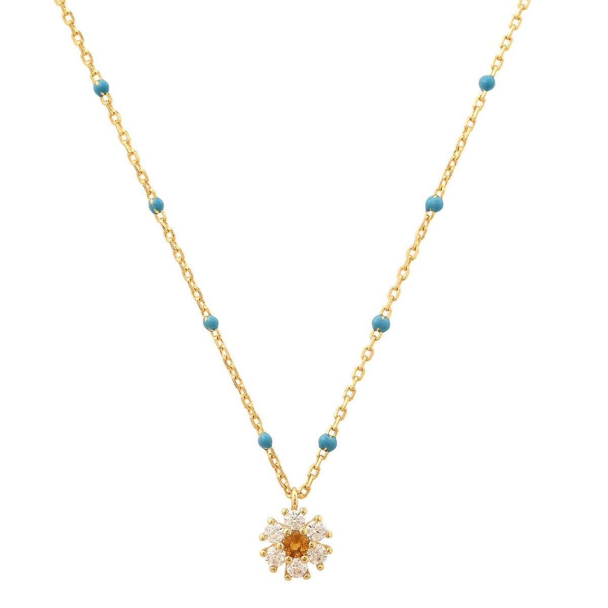 Charmful Enamel Pendant Necklace