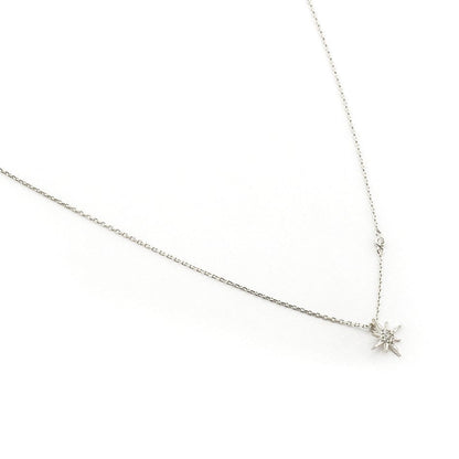 CZ Starburst Pendant Necklace