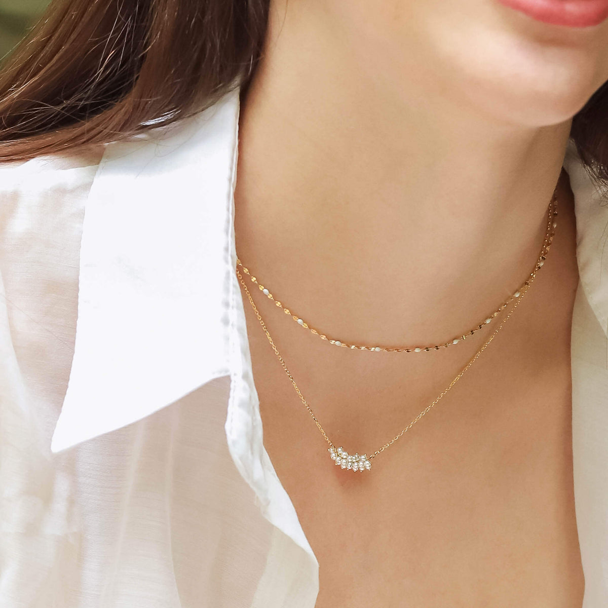 Gold Vermeil Pearl Teardrop Necklace