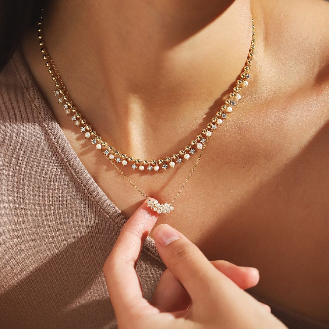 Gold Vermeil Pearl Teardrop Necklace