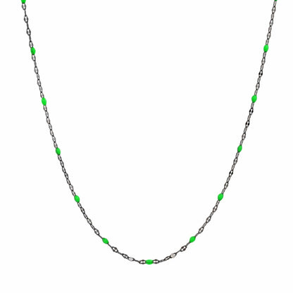 Gold Vermeil Sparkle Chain with Enamel Stations