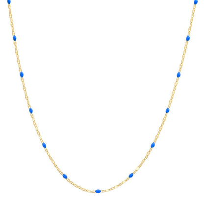 Gold Vermeil Sparkle Chain with Enamel Stations