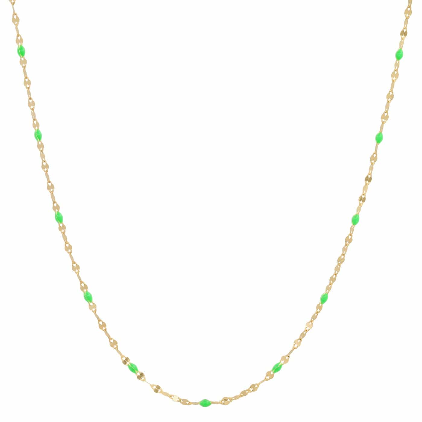 Gold Vermeil Sparkle Chain with Enamel Stations
