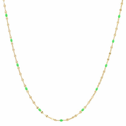 Gold Vermeil Sparkle Chain with Enamel Stations