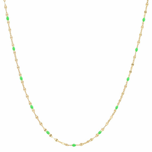 Gold Vermeil Sparkle Chain with Enamel Stations