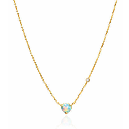 Mini Opal Pendant Necklace