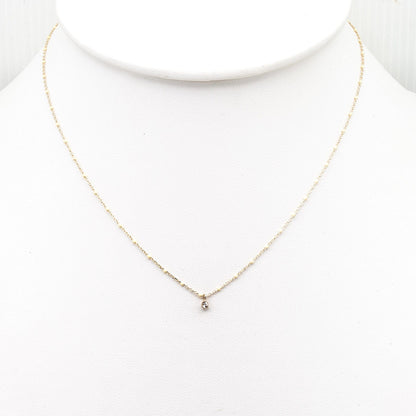 Sterling Silver Enamel Beaded Necklace with CZ