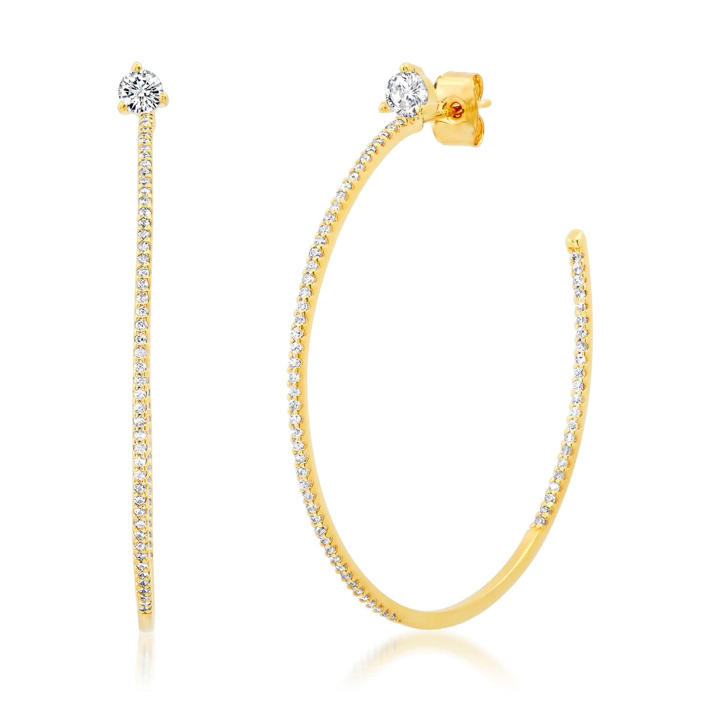 Pavé Hoops with CZ | 40mm
