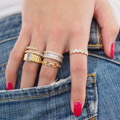 Baguette CZ Eternity Band