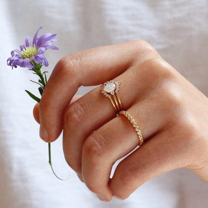 Royal Sparkle Ring Set – 3 Piece