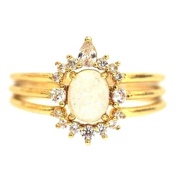 Royal Sparkle Ring Set – 3 Piece