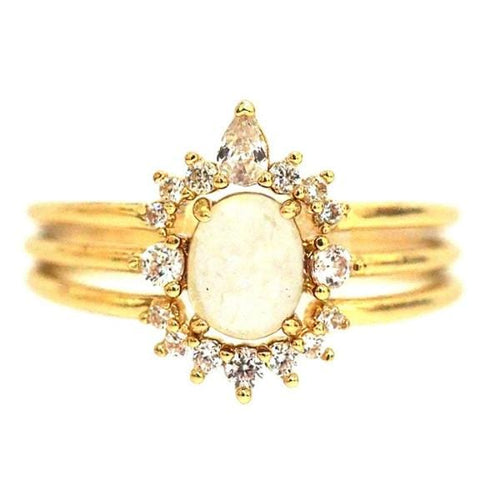 Royal Sparkle Ring Set – 3 Piece