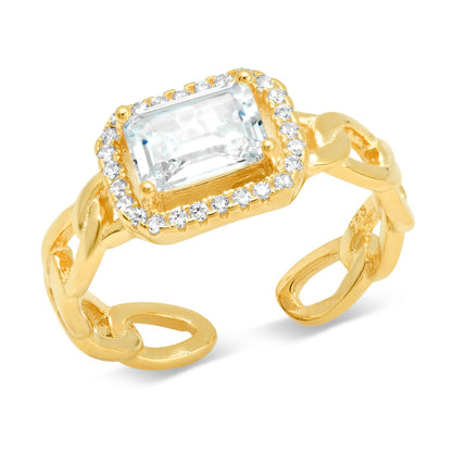 East West Emerald-Cut Ring